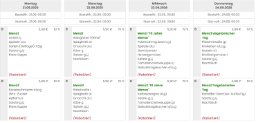 Speiseplan 21.09. - 24.09.26
